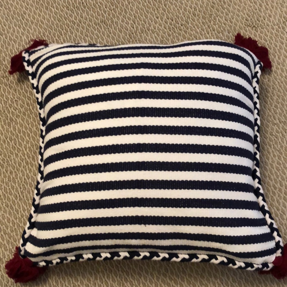 Pottery Barn Kids Navy Striped Pillow